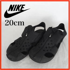 OK0251*NIKE*ナイキ*ジュニアサンダル*20cm*黒