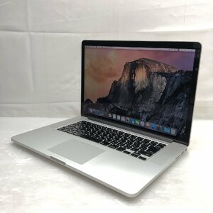 1円～ Apple MacBook Pro (Retina, 15-inch, Mid 2015) A1398 CPU Core i7-4870HQ メモリ16GB SSD500GB T014878