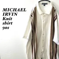 マイケルアーヴィンニットシャツ90s当時物切り替えアーカイブグランジ一点物y2k
