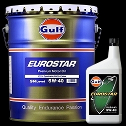 送料無料！　Gulf　EUROSTAR　ガルフ　ユーロスター　5W-40　100％合成油　100% Synthetic　 20L缶　 エンジンオイル