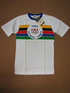 CG15＊USA OLYMPIC GAMES デッドストック ビンテージ Tシャツ リーバイス 希少 レア 80S モスクワオ　ボイコット LEVIS シングルステッチ