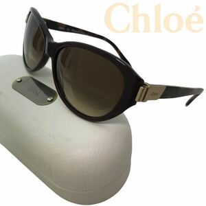 n302 Chloe クロエ アイウェア サングラス UV レディース ブラウン ケース付き 正規品 グラデーション