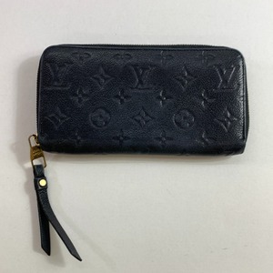 04wy7003▽【1円～】ルイ・ヴィトン Louisvuitton M80958 モノグラム・アンプラント ジッピー・ウォレット 長財布 ブラック