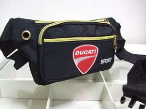 ★在庫一掃セールです★送料無料★必見★激安★DUCATI★SPORT★ドゥカティ★お洒落で★便利～な★ウエスト★ポーチ★粋～な★Black★新品★