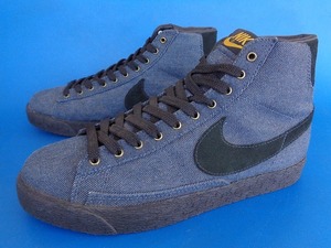 13591■07年製 NIKE BLAZER MID BASIC ナイキ ブレザー ミッド ベーシック デニム 26.5 314961-401 ビンテージ