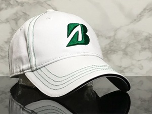 【未使用品】673T★BRIDGESTONE ブリヂストン ゴルフ キャップ 帽子 CAP 限定1個！定番人気のホワイトにグリーンロゴ♪《FREEサイズ》