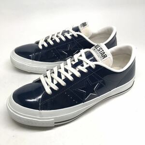 即決!限定! 日本製 CONVERSE ONE STAR J PL NAVY 25cm / MADE IN JAPAN コンバース ワンスター ネイビー パテント エナメル