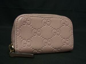 1円 ■美品■ GUCCI グッチ 324801 525040 レザー 小銭入れ コインケース コインパース レディース ピンク系 FH2716