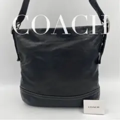 coach ショルダーバッグ　ブラック　黒　クロスバッグ　シグネチャー