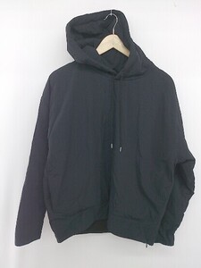 ◇ BLACK BY MOUSSY ブラックバイマウジー 裏起毛 厚手 長袖 プルオーバー パーカー サイズ1 ネイビー系 レディース P