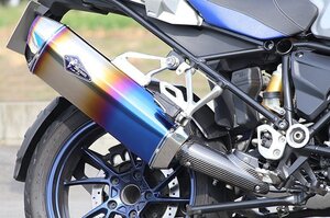 アールズギア 水冷R1200GS/GS-ADV リアルスペック スリップオンマフラー チタンドラッグブルー RB22-T3SD