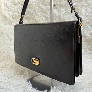 CELINE セリーヌ　ハンドバッグ　ワンショルダー　ショルダーバッグ　馬車金具　サルキー　Cマカダム　フォーマル　レザー 1円スタート