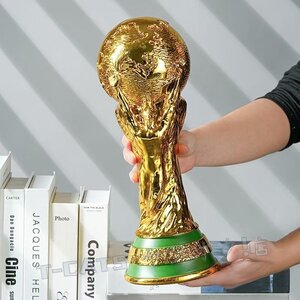 ☆新品サッカーワールドカップ トロフィー風 おもちゃ 置物 36cm