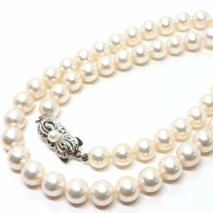 MIKIMOTO(ミキモト)《アコヤ本真珠ネックレス》J 32.8g 約43cm 約7.0-7.5mm珠 pearl パール necklace ジュエリー jewelry EA0/EC0
