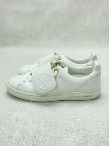 LOUIS VUITTON◆16年モデル/LVサークルロゴローカットスニーカー/36/WHT/レザー/汚れ有