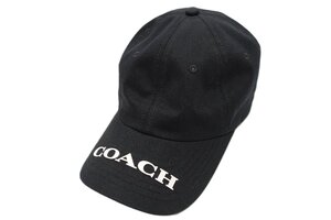 【未使用】COACH コーチ ベースボール キャップ 89719 BLACK ニューヨーク ロゴ ブラック ユニセックス