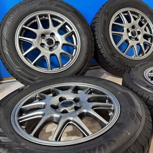 【2021年製造】 195/65R15 スタッドレス タイヤホイールセット PCD 100 5穴 YOKOHAMA ICE GUARD IG60　4本 195/65/15 【来店交換も大歓迎】