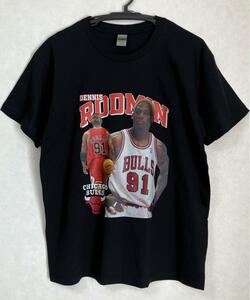 【未使用品】 NBA RODMAN #91 デニス・ロッドマン BULLS シカゴ・ブルズ Tシャツ ユニフォーム　黒　XL　ジョーダン カリー　レブロン