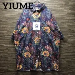 『yiume』未使用　美品　シャツ　アロハ　ハワイアン　柄　ビッグサイズ