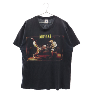 VINTAGE ヴィンテージ 90s 96年 VINTAGE NIRVANA FROM THE MUDDY BANKS OF THE WISHKAH ニルバーナ 両面プリント半袖Tシャツ ブラック