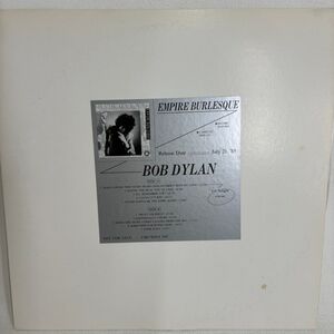 【非売品 見本盤】BOB DYLAN ボブ・ディラン『EMPIRE BURLESQUE』エンパイア・バーレスク LPレコード CBS SONY 28AP 3050 動作未確認