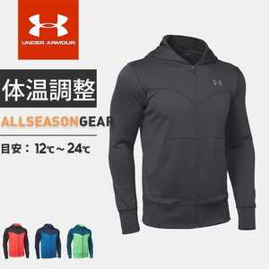 新品XXLサイズ UNDER ARMOUR アンダーアーマー メンズ パーカー ジップアップ 長袖 UA スレッドボーン フルジップ フーディー