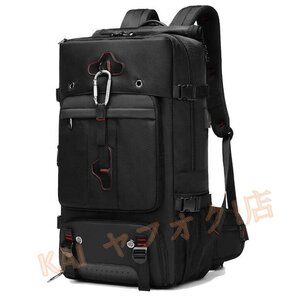 新品上質 登山リュック 60L トラベルバッグ リュックサック 大容量 USBポート 防水 3way 拡大可能 靴ポケット付き アウトドア ブラック