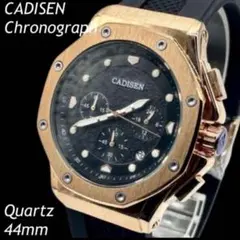 CADISEN クロノグラフ ブラックダイヤル 44mm