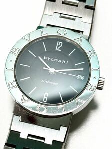 1円〜　BVLGARI ブルガリ ブルガリブルガリ BB33SS 自動巻き AT 黒文字盤 デイト機能　オートマチック　可動品