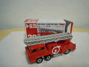 トミカ 29 日野 ハシゴ 消防車 HINO AERIAL LADDER FIRE TRUCK 赤箱 tomica トミー TOMY 1/125