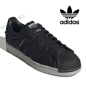 新品未使用 adidas 【27cm】スーパースター 定価14500円 superstar レザー 天然皮革 スニーカー アディダス super star 1601 靴 黒