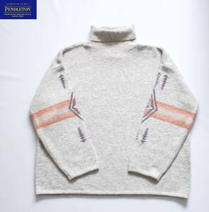 【 ペンドルトン × B:MING by BEAMS ビームス 】別注 ビッグシルエット タートルネック ニット セーター フリー 定価¥15,400 アルパカ