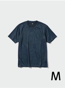 UNIQLO ユニクロ ドライEX クルーネックTシャツ プリント NAVY ネイビー 紺 M サイズ 467543 L