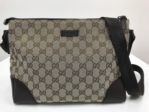 グッチ GUCCI 上品でエレガントなお洒落の魅力 キレイめコーデと相性抜群！GGキャンバス 横型ショルダーバッグ 斜め掛け ｇｇ鞄