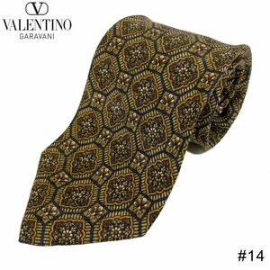 ■送料無料【VALENTINO GARAVANI ヴァレンティノ ガラヴァーニ】ネクタイ イタリア製 シルク 人気ブランド バレンチノ メンズ ブラウン #14