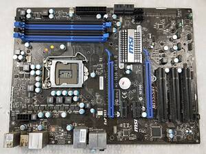 【中古パーツ】BIOS確認のみ、MSI H55-S01 マザーボード ＩＯパネル LGA1156 ■MB2811