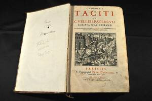 C.CORNELII TACITI ET C.VELLEII PATERCVLI 　「タキトゥス、パテルクルス著作集」パリ、P.シュヴァリエ、1653年版