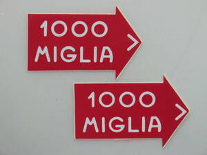 1000 MIGLIA ミッレミリア　オフィシャル　ステッカー 2枚セット