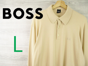 春物 HUGO BOSS●ヒューゴボス＜コットン 長袖ポロシャツ＞●M275c