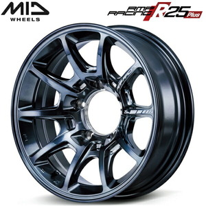 MID RMP RACING R25 Plus ホイール4本 ディープチタンシルバー 5.5J-16インチ 5穴/PCD139.7 インセット-25