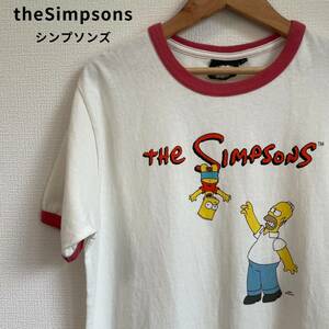 希少★THE SIMPSONS ザ・シンプソンズ リンガーTシャツ