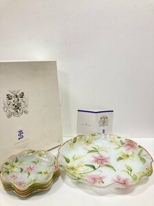 【未使用保管品】ROYAL SPENCER　ロイヤルスペンサー　パーティーセット　大皿×1　小皿×5　花柄　長期保管品　