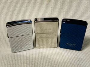 ■1円〜■【Zippo】 50周年モデル SINCE1932 ブルーチタンコーティング 1997年〜2007年 ジッポー 3個まとめ売り オイルライター 着火未確認