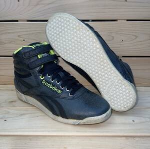 リーボック フリースタイル イタリー スタッズ 22.5cm ブラック 税込13200円 Reebok Freestyle HI ITALY STUDS レディース 天然皮革 ②