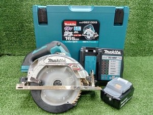 中古品 makita マキタ 18V 165mm 充電式マルノコ 6.0Ah バッテリー1個 充電器 付 HS631DGXS