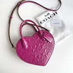 コーチ COACH ハートバッグ ハート ハンドバッグ ピンク 新品