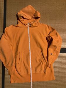 チャンピオン Champion リバースウィーブ REVERSE WEAVE スウェット パーカー L オレンジ　単色タグ　黄タグ　金タグ　復刻　古着