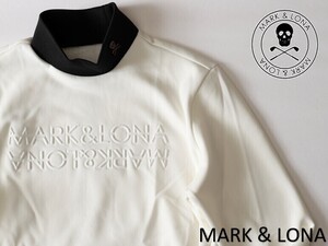 韓国限定モデル★MARK&LONA マーク&ロナ★背面カモフラライン裏起毛長袖シャツ48★L【MTM-1D-AA73】ホワイト白【本物保証】日本未発売