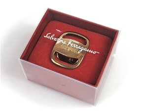 サルヴァトーレ・フェラガモ　Salvadore Ferragamo　ヴァラ　スカーフリング　ゴールドカラー　YAS-5853