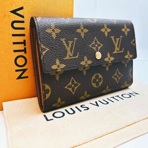 A266【外観極美品】LOUIS VUITTON ルイヴィトン モノグラム ポルトトレゾール エテュイ パピエ 三つ折り財布 ウォレット M61202/MI0965